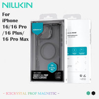 NILLKIN IceCrystal Prop Case for iPhone 16/16 Plus/16 Pro/16 Pro Max , 360° Shockproof PC+TPU, Magnetic & Alloy Stand Lens Cover