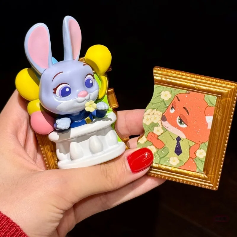 Boîte aveugle de la série magnétique artistique Disney, Zootopia Nick Judy Stitch Angel, dessin animé, modèle de marchandise, cadeaux de vacances, nouvelle collection
