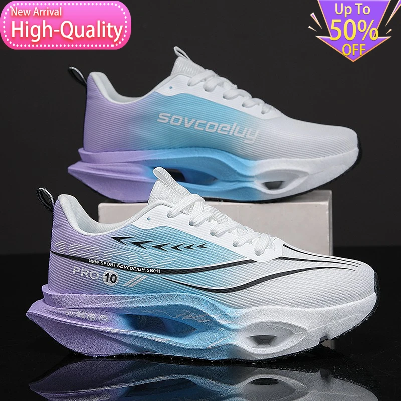 Summer New Shock-absorbing Mens and Womens Sports Shoes Balanced Fit Running Shoes Lightweight Support Daily Walking Shoes