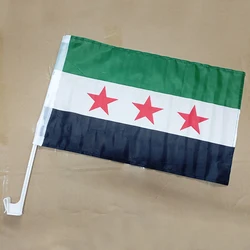 xvggdg     30+45cm   Syria  car  flag  The Syrian Arab Republic Syrian three star  banner