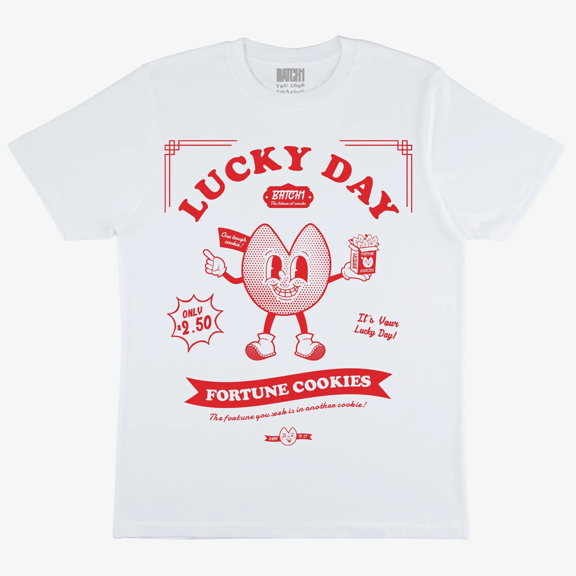 Lucky Day Fortune Cookies Unisex White T-Shirt