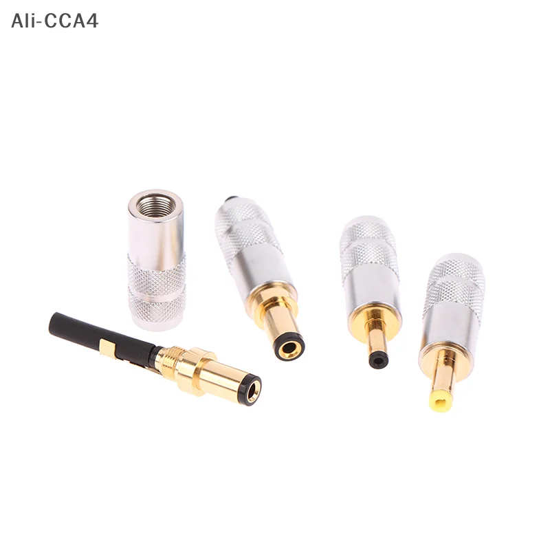 CCA4-1PC Copper DC Power Plug Jack Male Connector 5.5 x 2.5 / 5.5 x 2.1 / 4.0x1.7 / 3.5 x 1.3for Linear Power Output