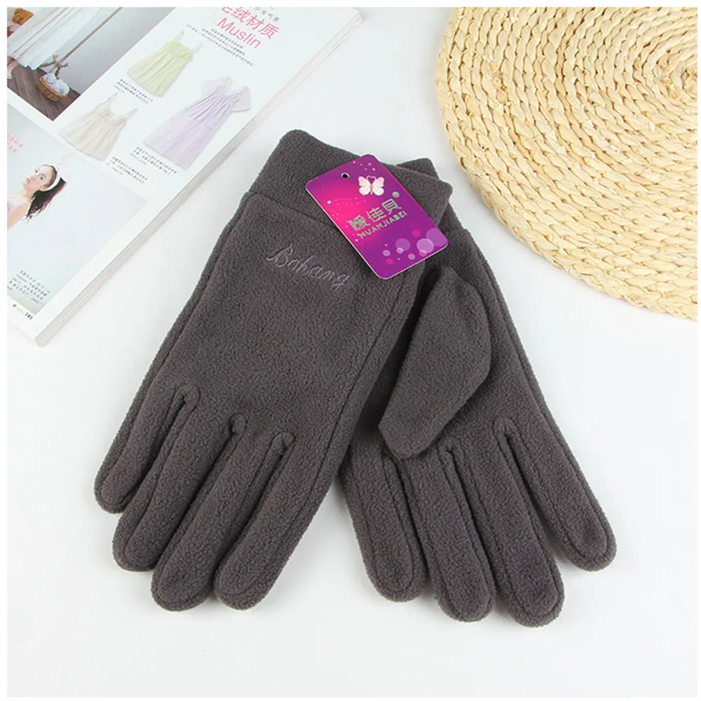 Mittens ถุงมือเต็มนิ้วความร้อนถุงมือขนแกะกันลมป้องกันมือเล่นสกีวิ่งขี่จักรยานกลางแจ้ง Thicken WARM ฤดูหนาว