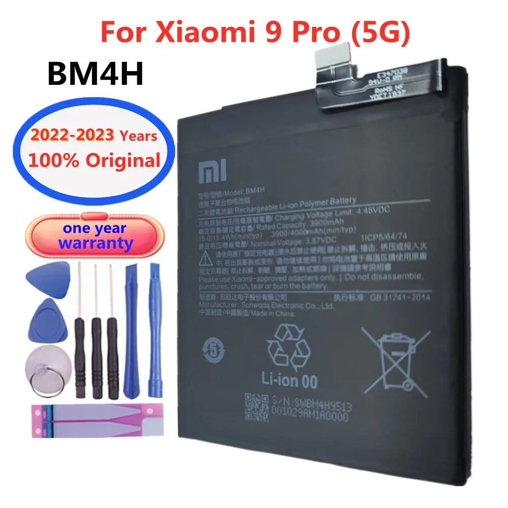 

Xiaomi 100% Orginal Phone Battery BM4H For Xiaomi 9 pro Mi9pro mi 9pro 5G Version High Quality Smartphone Battery Bateria 4000mA