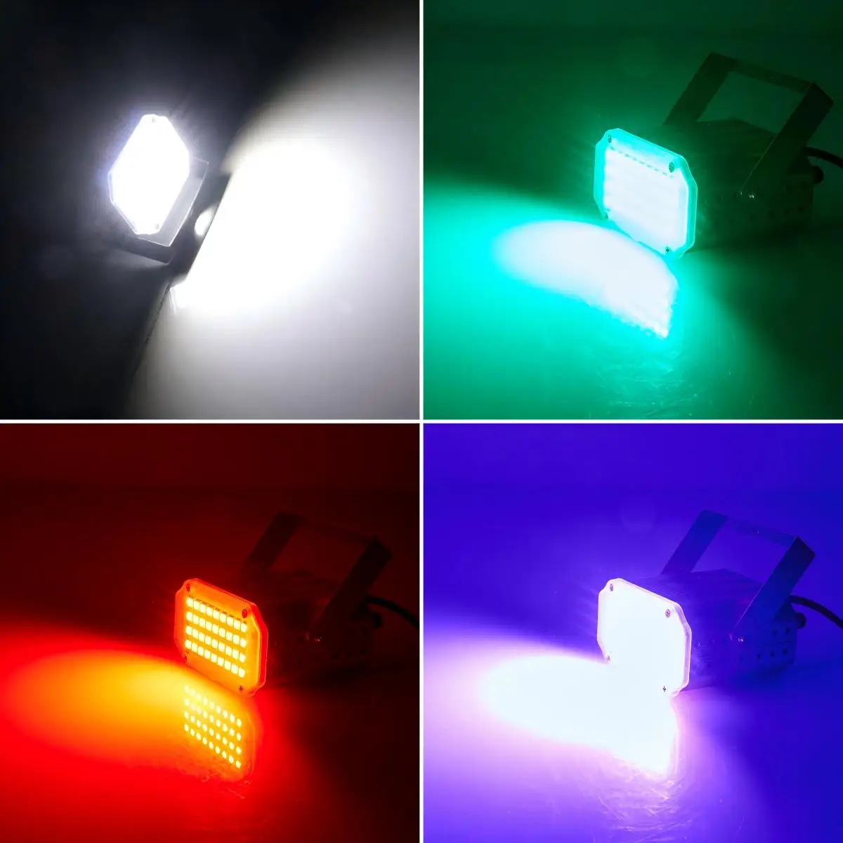 Fireions 36 LED SMD Strobe Light 9W RGB Stepless Speed Regulation Color Voice Control Remote Control Self-Propelled House Party