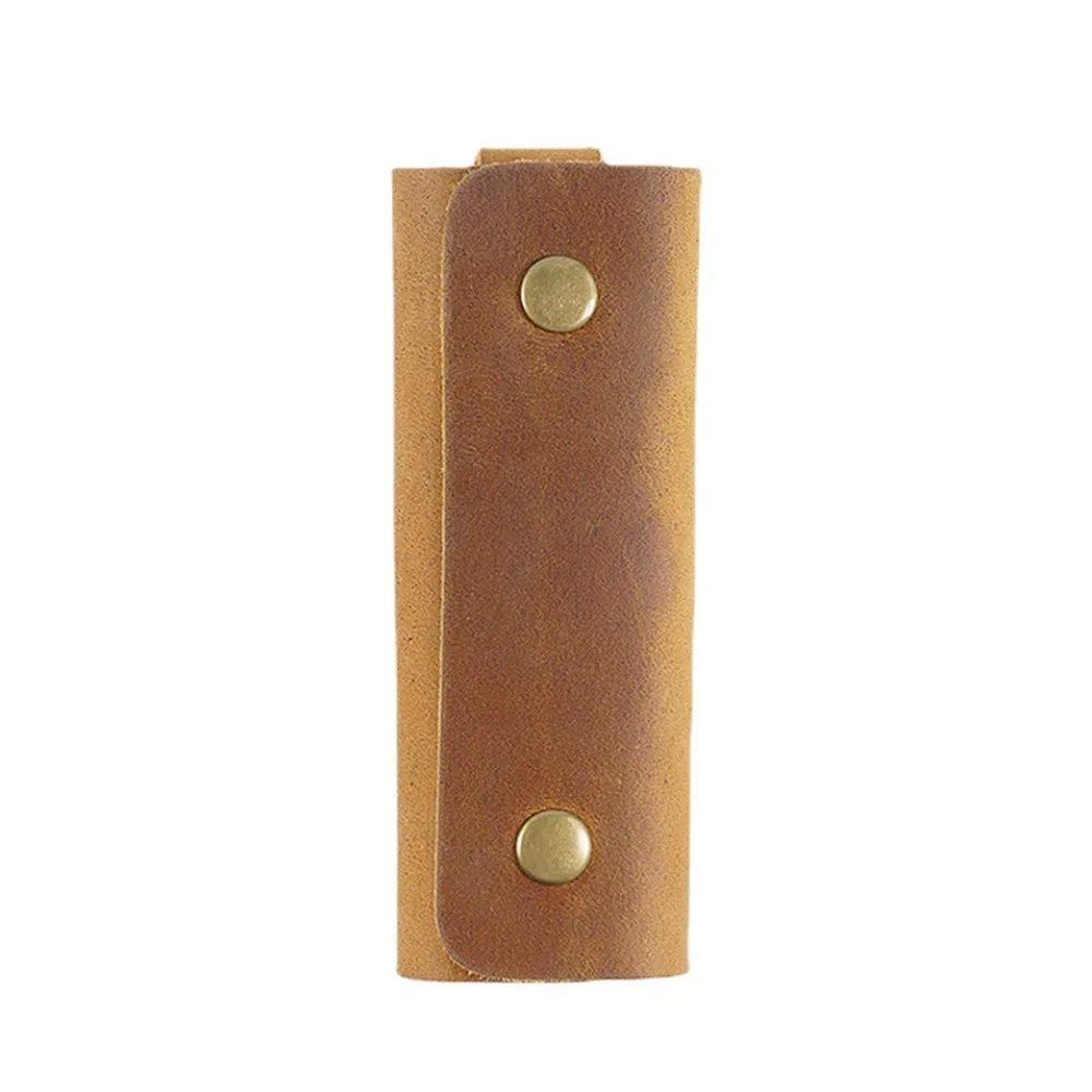 

Genuine Leather Mini Key Bag Minimalist Multifunctional Men Car Key Pouch Luxury Portable Pocket Keychain Case Small Gifts