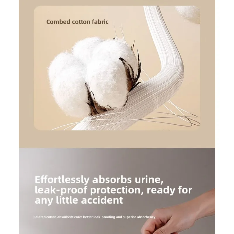 ملابس داخلية قطنية قابلة للغسل لكبار السن والكبار كبار السن سلس البول قابلة لإعادة الاستخدام مانعة للتسرب بانت السرير ترطيب حماية حفاضات تنفس