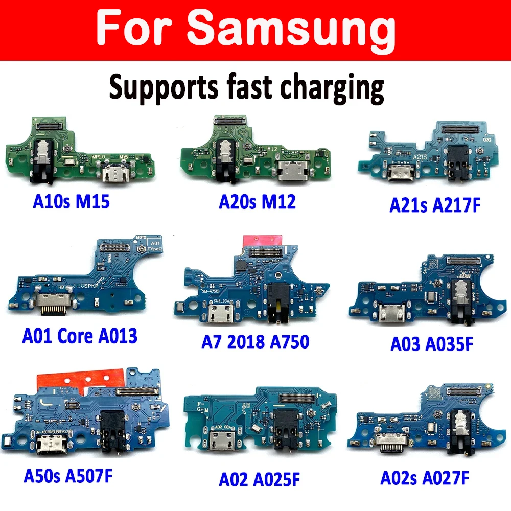 New Tested USB Charge Port Charging Socket Connector Micro Board Cable For Samsung A10S A20S A30S A50S A21S A01 A03 Core A02S