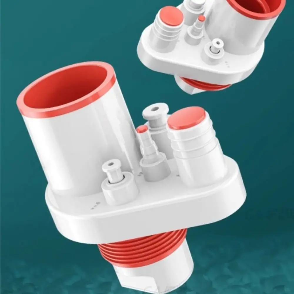 

Triple Connector Kitchen Drain Pipe Reusable Design Easy to Clean Anti-Odor Connector Five-in-One Design Sturdy PVC Materials