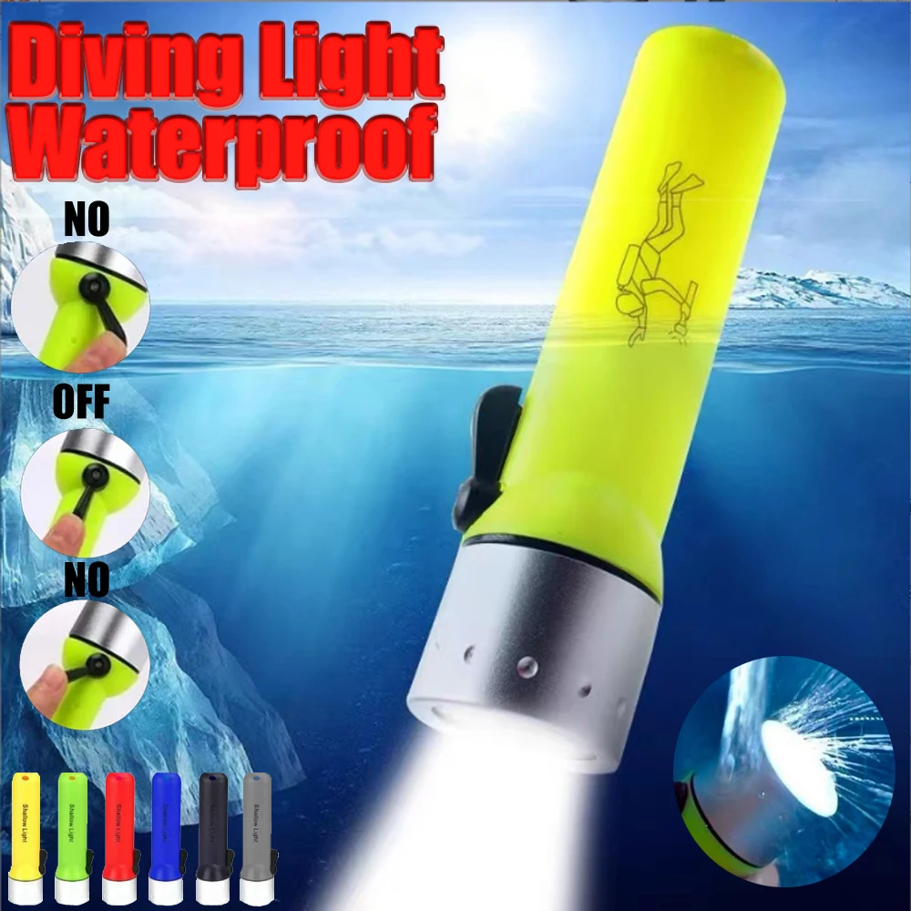Outdoor Diving Powerful Flashlight on the Battery Mini Portable Lighting Lights High Lumen LED Waterproof Flashlightight Lantern
