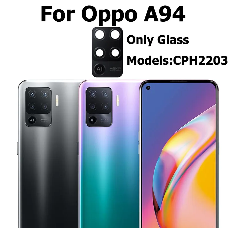 Back Glass For Oppo A94 Back Rear Camera Glass Lens Cover With Glue Sticker Repair Replacement Parts CPH2203