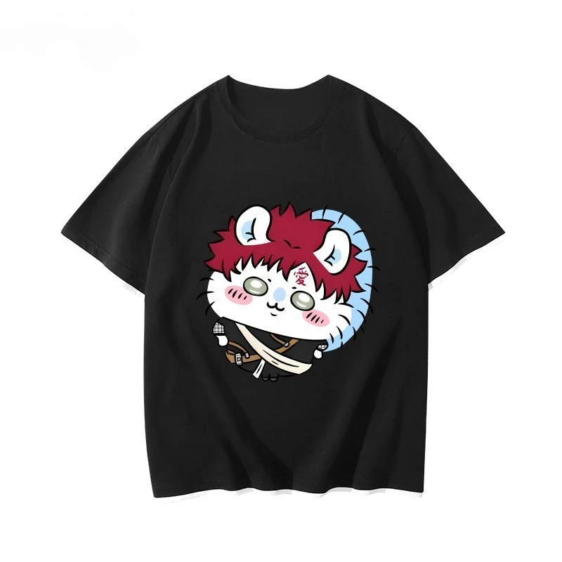 Chiikawa Niedliches Cartoon-Grafik-T-Shirt, Sommer Unisex Lässiges, lockeres Kurzarm-Oberteil im Anime-Stil für den Alltag – Detail 3
