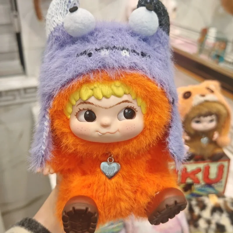 Genuine Miniso Wakuku Trendy Plush Toy Figure Blind Box Display Item Soft Stuffed Doll Girlsgift Collectible Miniature Figurine