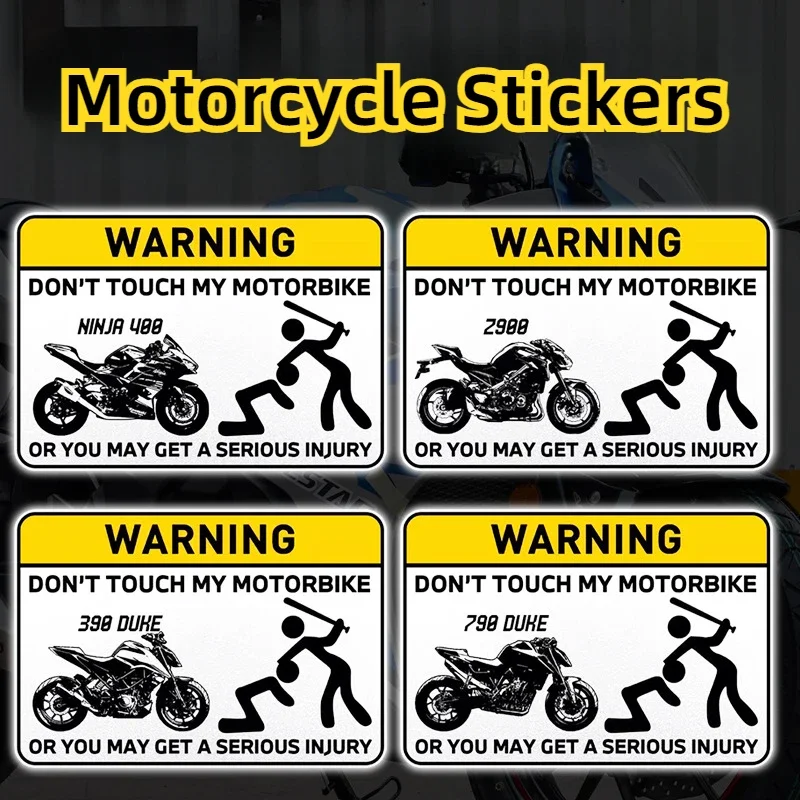 

Funny Dont Touch Warning Mark Text Unique Decal Car Sticker Decals for Motorbike Motorcycle 10cmx7cm
