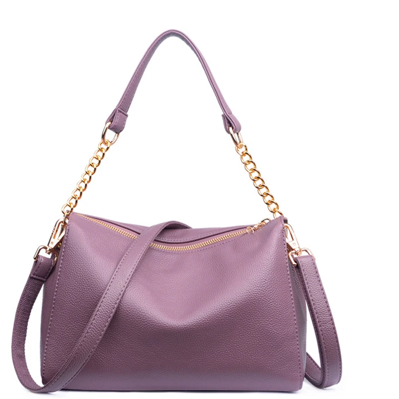 Bolso de mano elegante para mujer, de diseño superior bandolera, de alta calidad, Color sólido, informal, para vacaciones, 2023