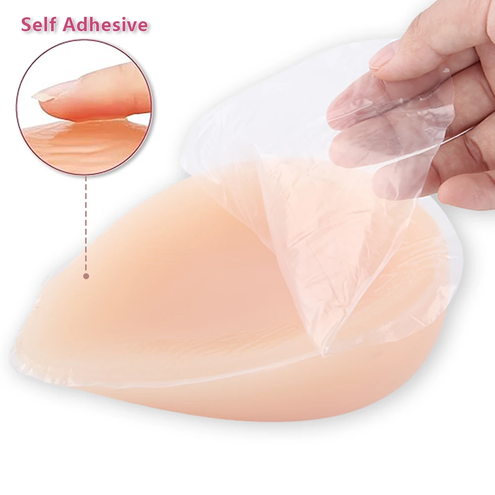 IVITA 1 Pair Realistic Self-adhesive Silicone Fake Breasts Form Fake Boobs for Crossdresser Prosthesis Transgender Cosplay