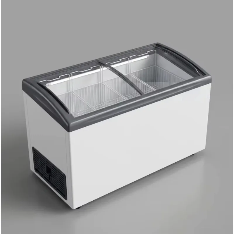 Large Capacity Commercial Ice Cream Chest Freezer 500L to 800L Massive Storage Horizontal Deep Freezer Custom Sticker Durable