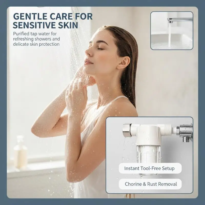 1/10Pcs Universal Shower Pre Water Filter Efficient Impurity Removal For Bathroom Sink Use Protect Family Health