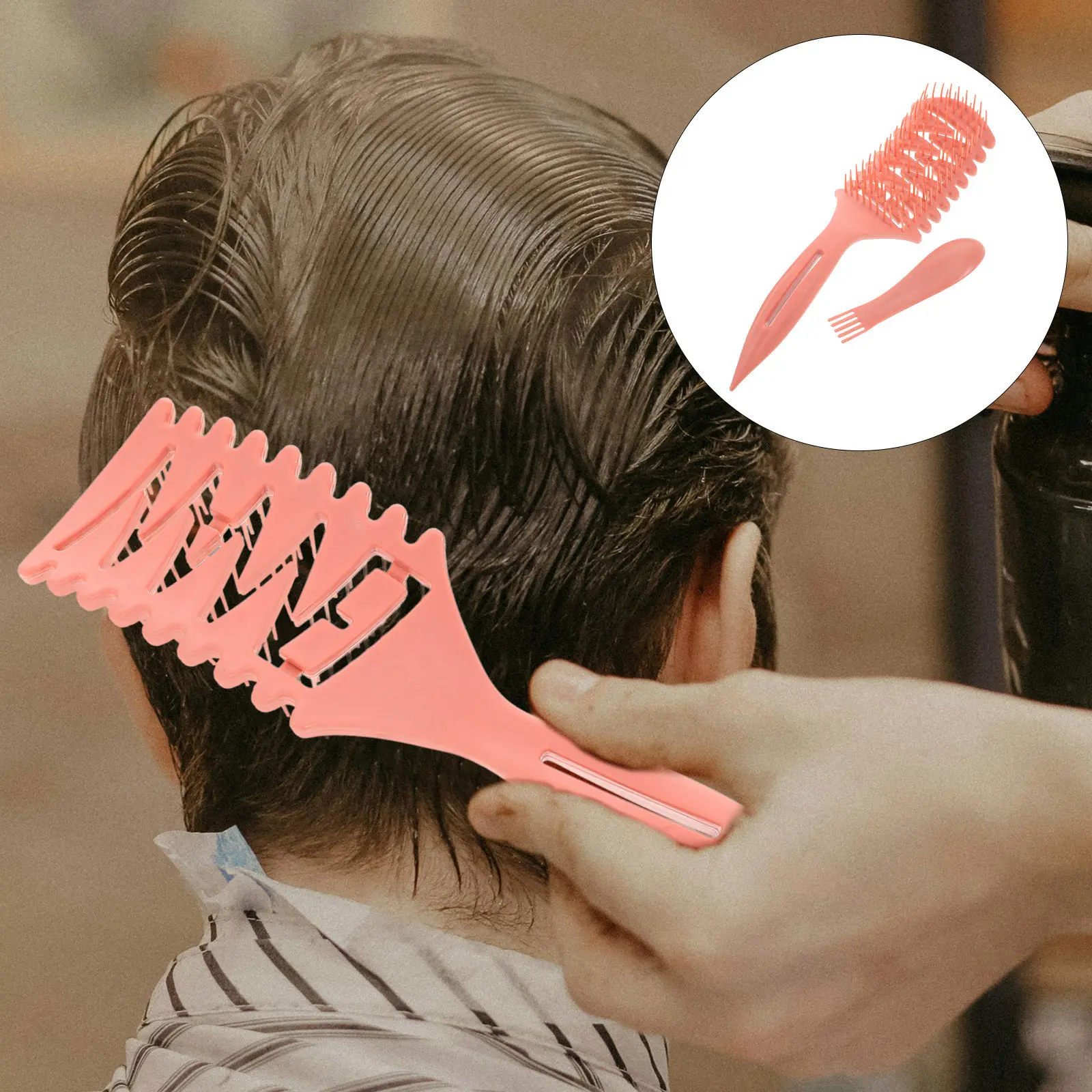 

2Pcs Styling Comb Set for Women Teasing Comb Fine Hair Parting Rat Tail Design Volume Curl Definition Multi-Functional Tube