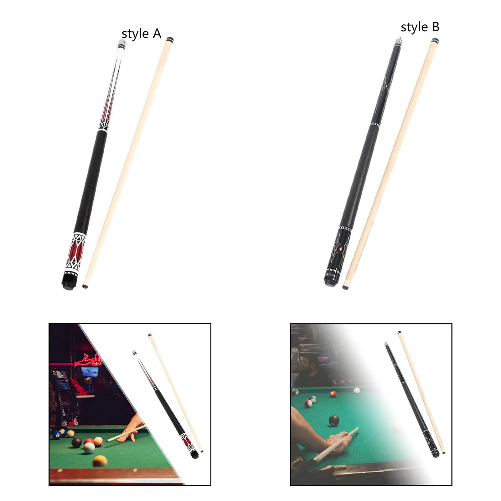 

Бильярдный кий из двух частей, 145 см, для взрослых, для тренировок по настольному бильярду, с чехлом для хранения