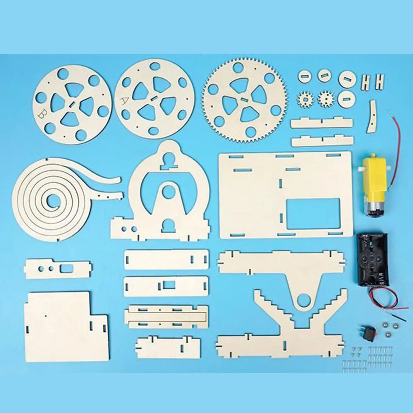 Wood Mechanical Puzzles Kit Educational Wooden Kids Toys Track Gears Toys For Boys Girls Home Activity Center School Travel Play
