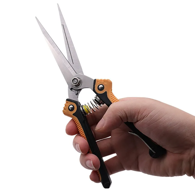 Stainless Steel Fence Scissors, Household Multi-purpose Pruning Scissors, Pepper Picking Garden Scissors