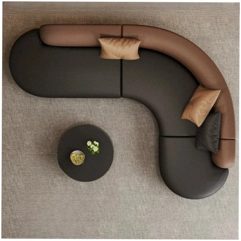 Modern Black Living Room Sofa Brown Minimalist Luxury Sectional Living Room Sofas Floor Bauhaus Couch Wohnzimmer Furniture Home
