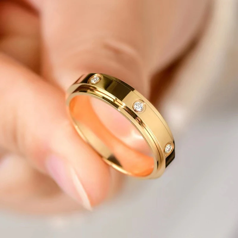 

CADERMAY Silver Plated Gold or 14k 18k Fashion Moissanite Stone Gold Rings For Women Jewelry Couple Wedding Engagement Luxury