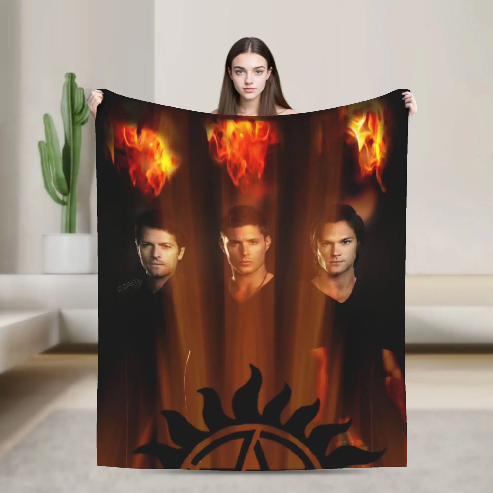 

Одеяла «Сверхъестественное» для ТВ-шоу, пушистое потрясающее теплое одеяло в стиле ретро для украшения покрывала,