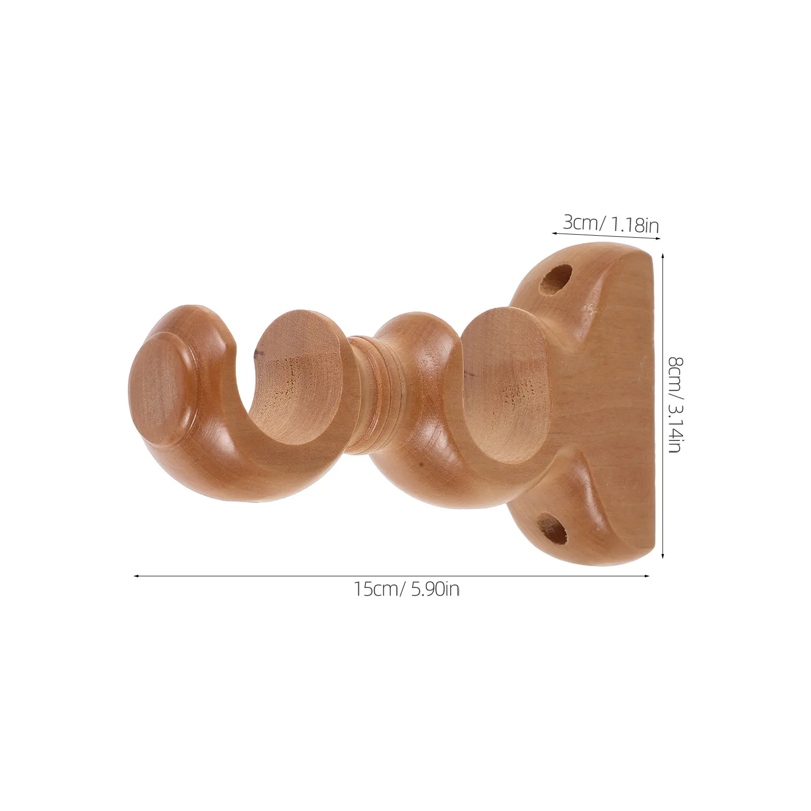 2Pcs Curtain Rod Brackets Window Drapery Holders Roman Rod Base Decorative Support Bracket Wall Mount for Home