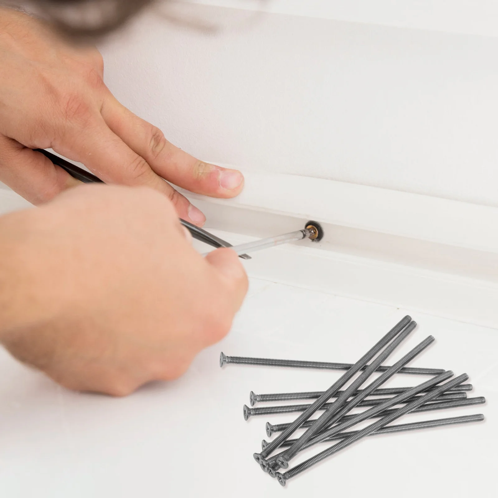 

10Pcs Extended Long Outlet Screws Stainless Steel Mounting Screws for Wall Plate Electrical Outlet Cover High Hardness Wear