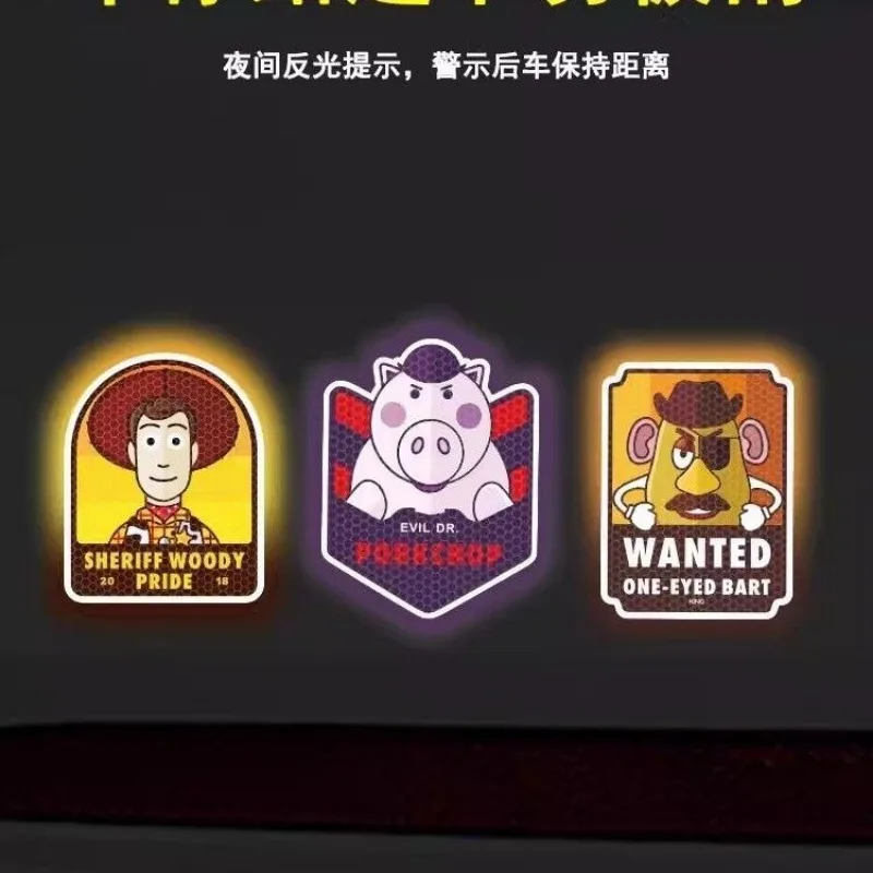 ديزني ألعاب كرتونية قصة الكرتون Buss ضوء السنة غطاء الخدش ملصق دراجة كهربائية دراجة نارية خوذة عاكسة سيارة ملصق #4