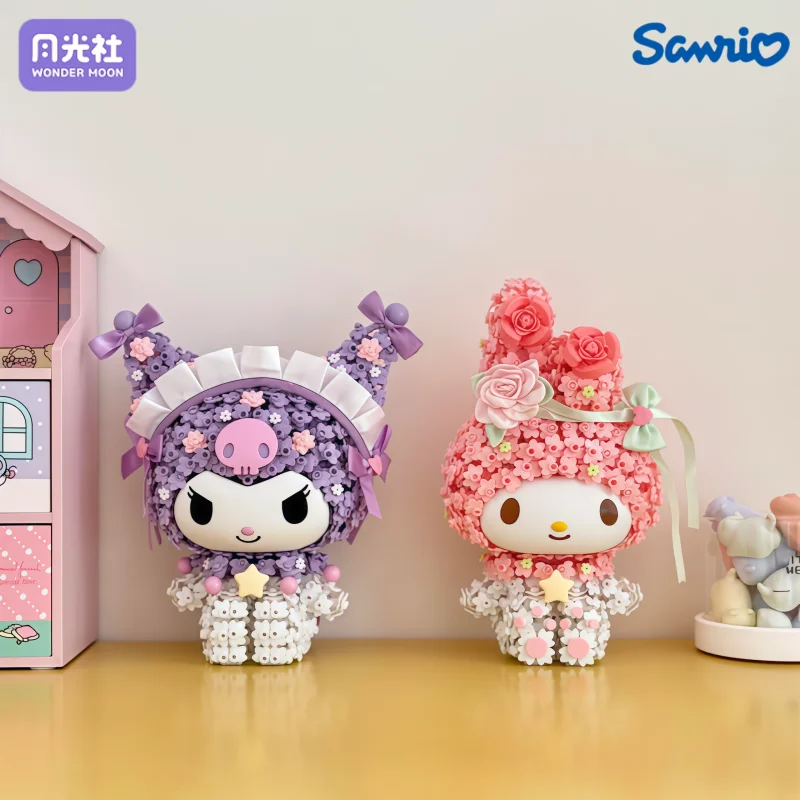 

Sanrio сборка строительные блоки Моя мелодия цветочный кластер Куроми общий аниме мультфильм игрушка модель украшения детский праздничный подарок