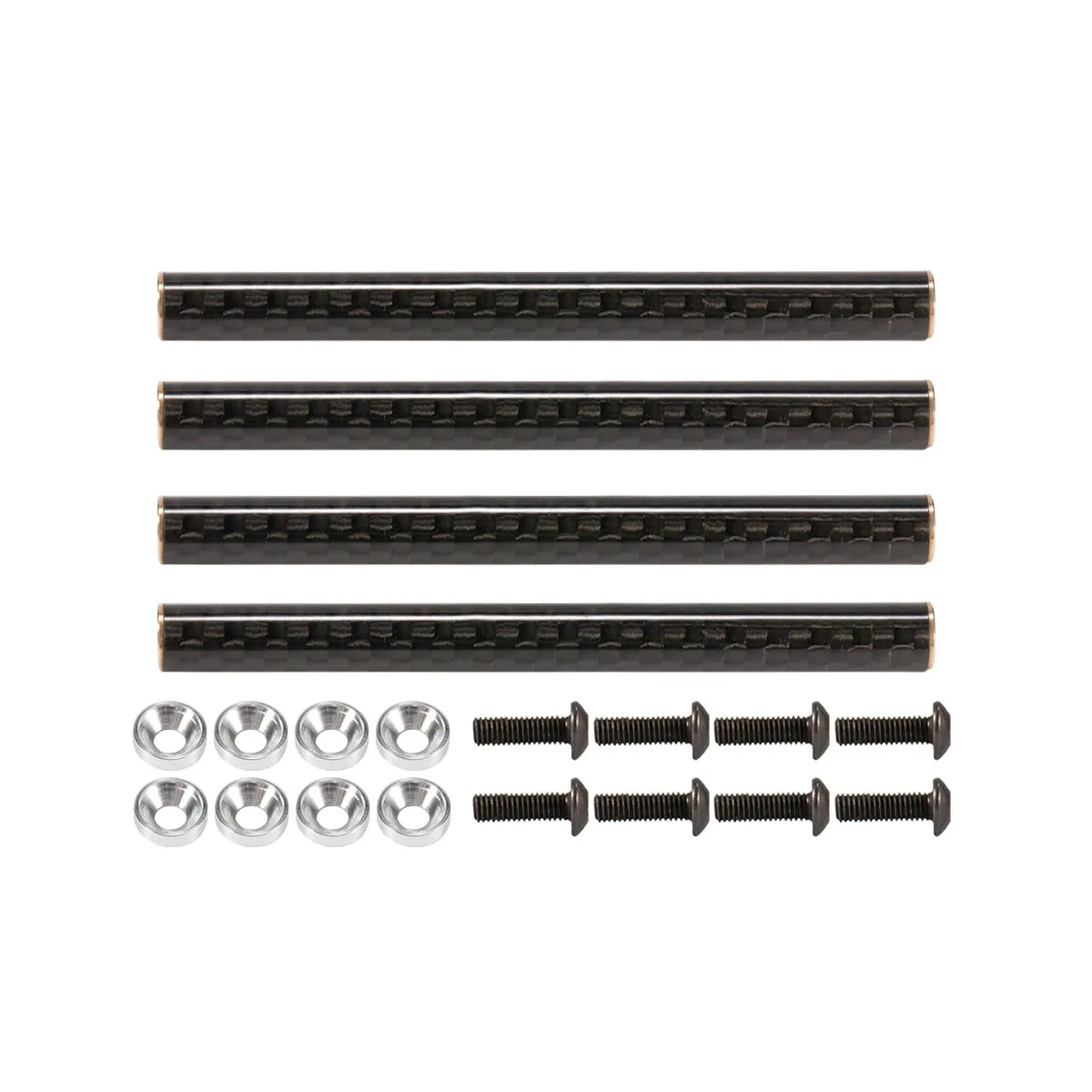 2/4Pcs Carbon Fibre Chassis Braces 67/70/75/78mm for 1/10 RC Crawler SCX10 PRO Gspeed LCG Rigs Shafty Comp Builds Upgrade Parts