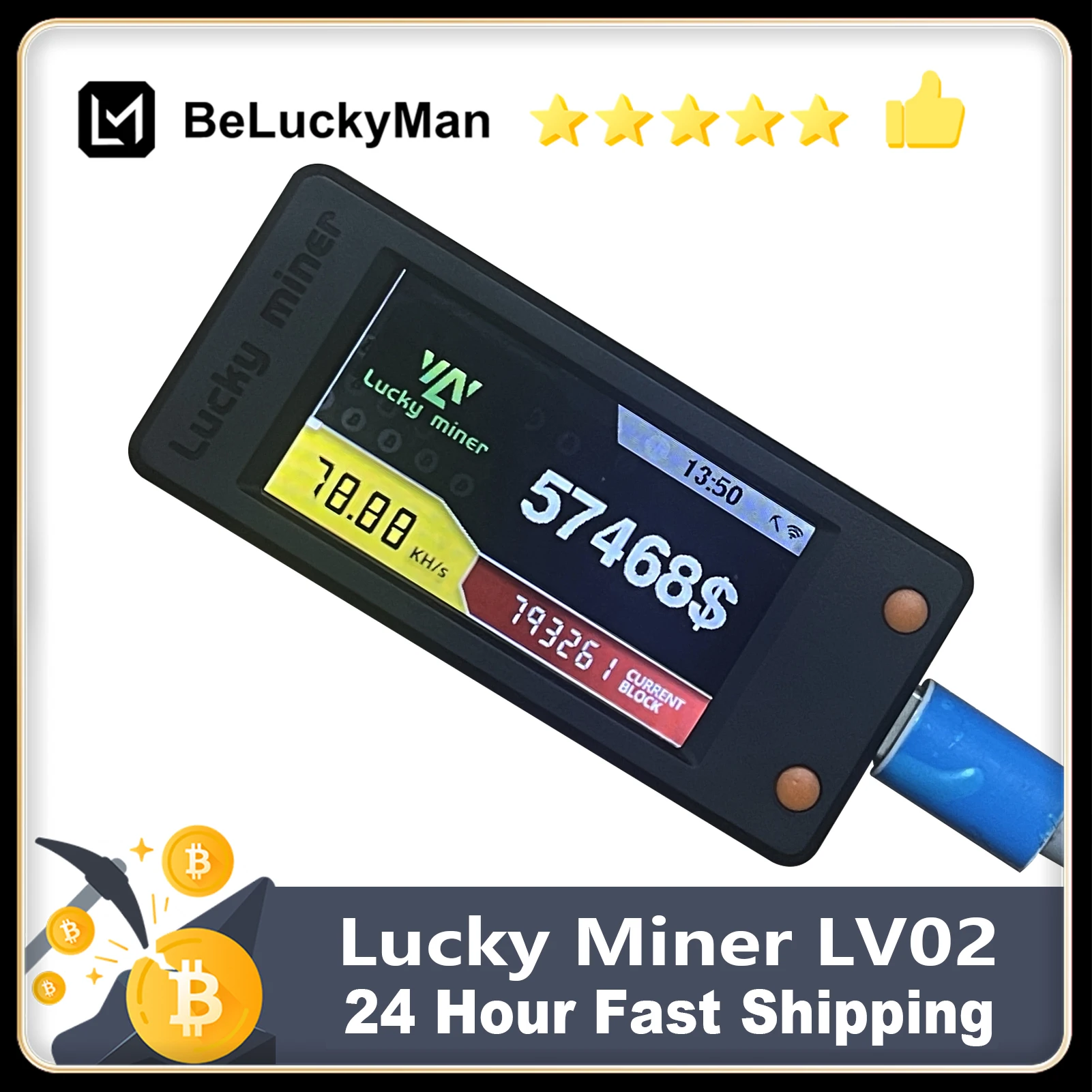 

Машина для майнинга биткоинов Lucky Miner LV02 SHA256 74KH/S BTC, Майнер для соло, Крипто-Майнер, Майнер ASIC, тихий Майнер, лотерейное устройство