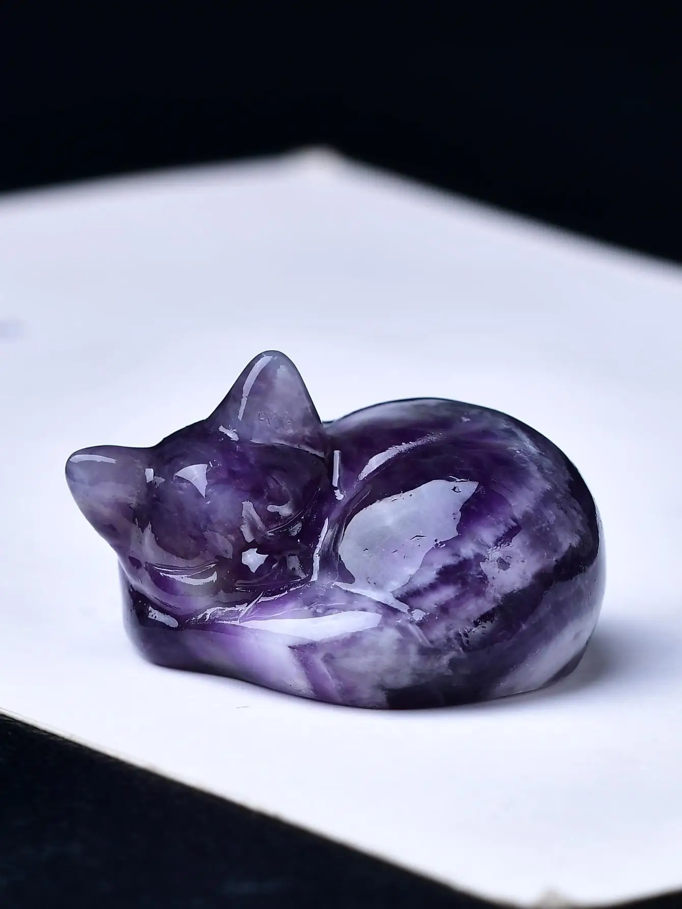 Gato tallado en cristal natural, una opción perfecta para la decoración del hogar como adorno de regalo de cristal, una gran opción para cristales curativos.