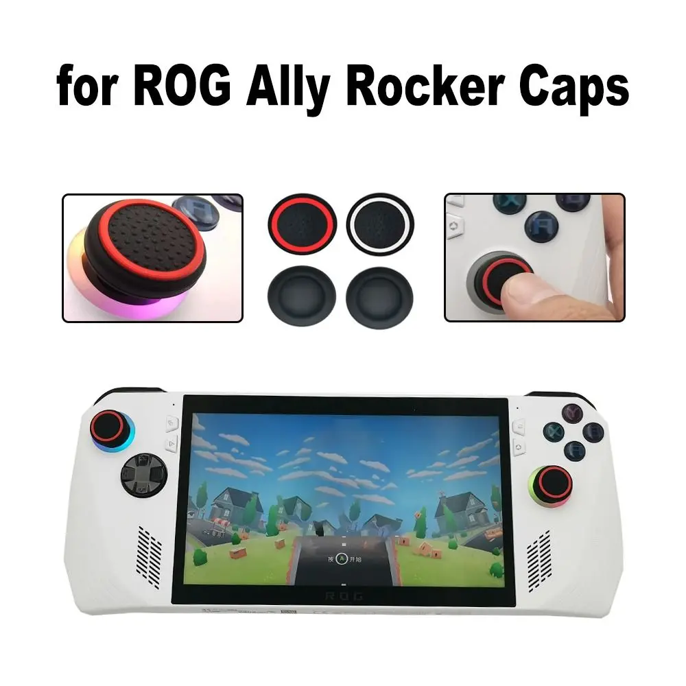 4/8pcs Rocker Caps Silicone Joystick Cover Handheld Console Game Controller Stick Thumb Grip Anti Slip for Asus ROG Ally