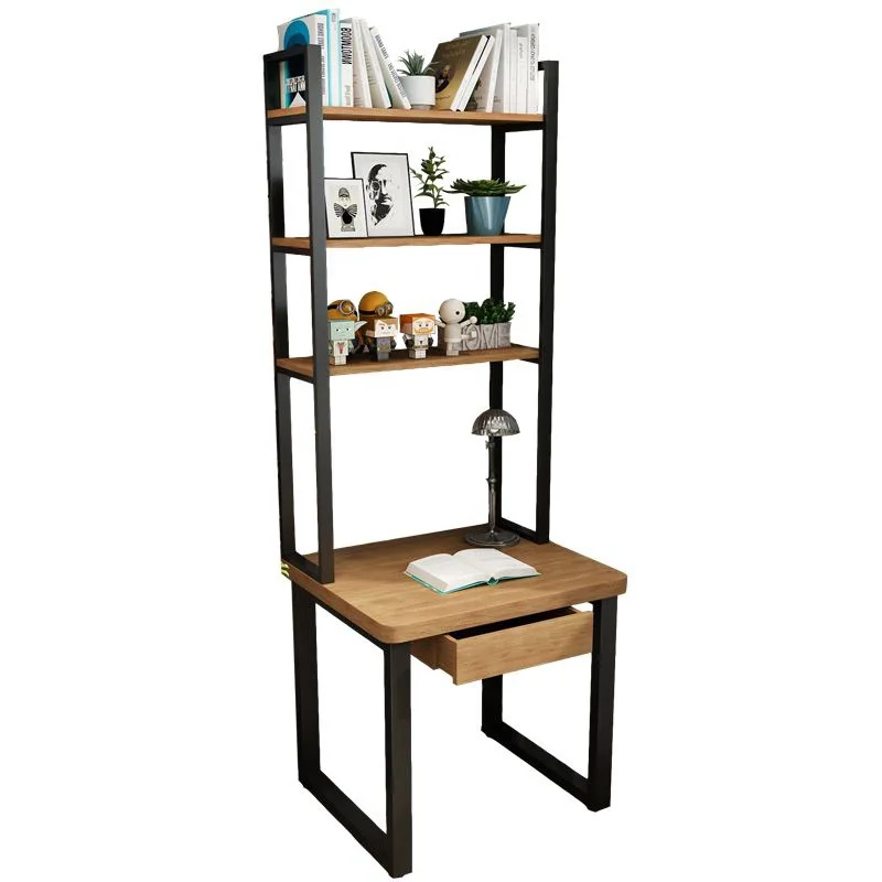 

Простой бытовой компьютерный стол из массива дерева из кованого железа, комбинированный стол для спальни, учебный стол