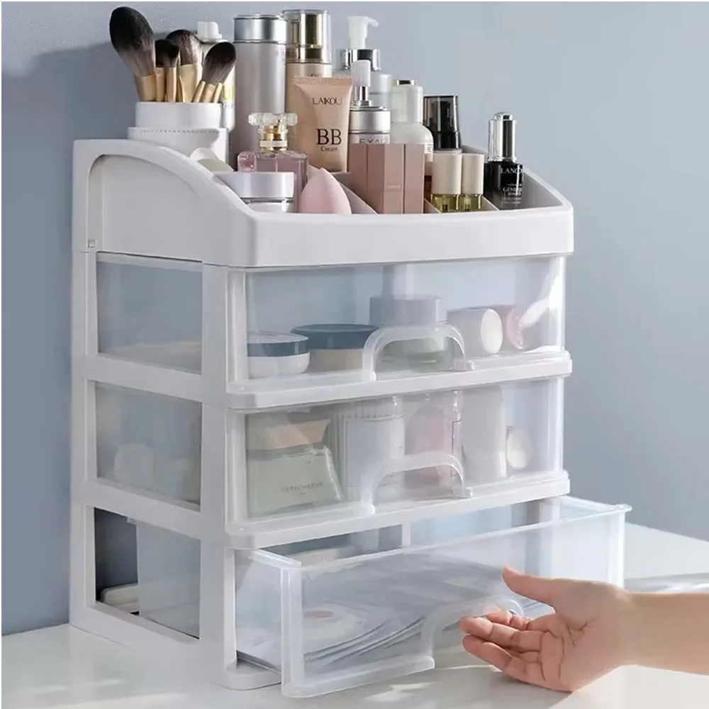 Make Up Case Jewelry Container Box Makeup Organizer Drawers Plastic Cosmetic Storage Box Makeup Brush Holder Organizers