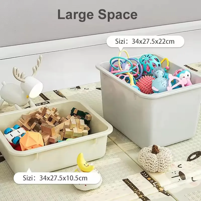 Simple children's toy storage rack cabinet Picture book shelf dust cover size storage box dust and tasteless