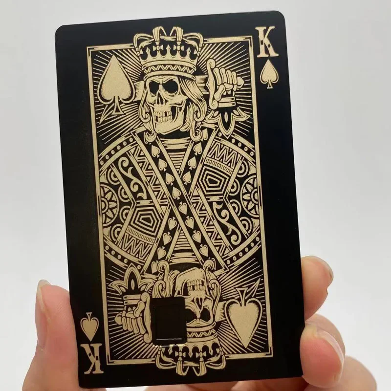 شريط مغناطيسي EMV فتحة توقيع لوحة فولاذية سوداء غير لامعة مع رقاقة