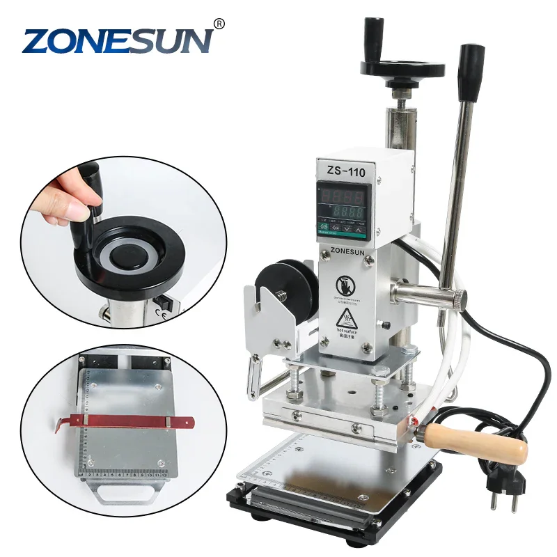 

SHIP FROM USA TO USA WITHOUT TAX ZONESUN ZS-110 Stamping Machine Digital Hot Foil Hand Held Aluminum Plate Leather Bronzing Tool