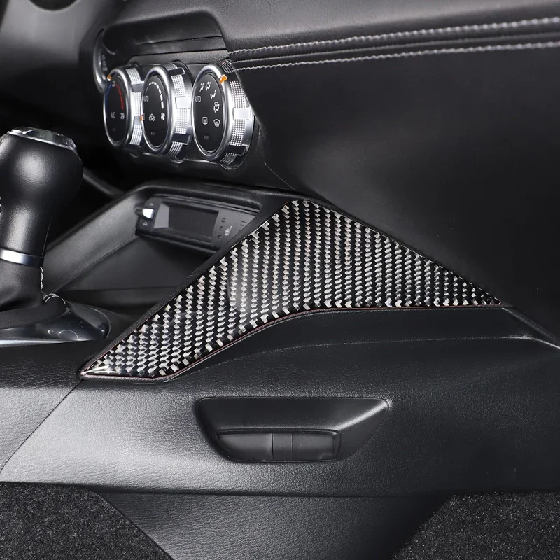 

For Mazda MX-5 16-24 Soft Carbon Fiber Car Center Console Air Conditioning Adjust Side Panel Cover Trim Stickers Car Accessories