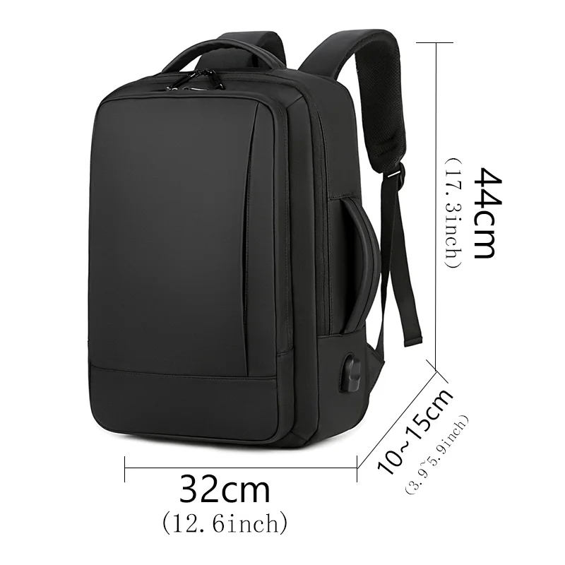 Cat Expandable Travel Backpack, Business Casual Men's Backpack,with USB Charging,waterproof Fabric,suitable for Daily Commuting