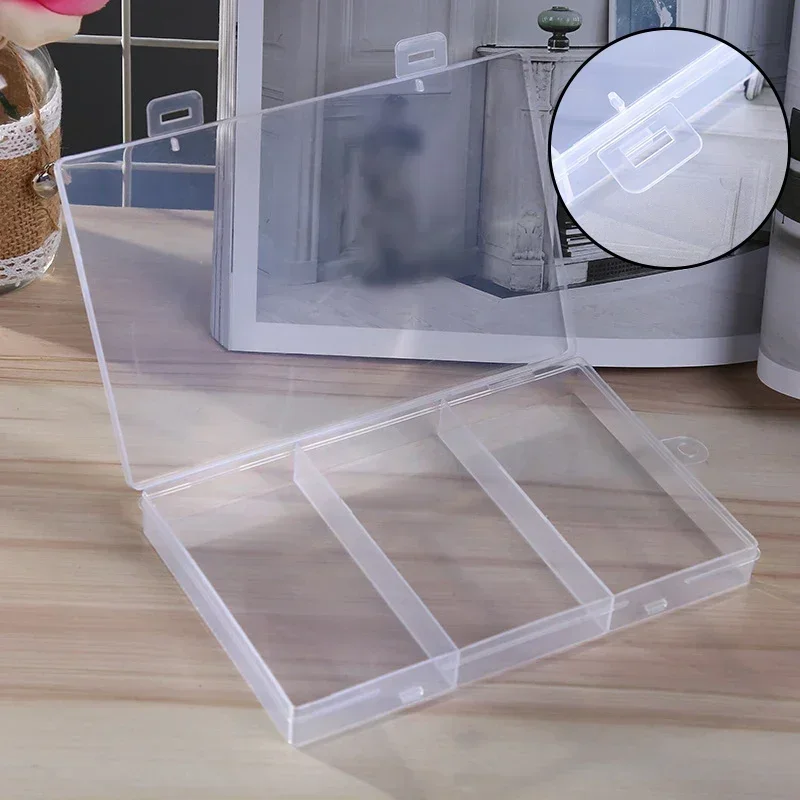 3 Grids Compartment Plastic Storage Box Jewelry Earring Bead Screw Holder Case Display Organizer Container