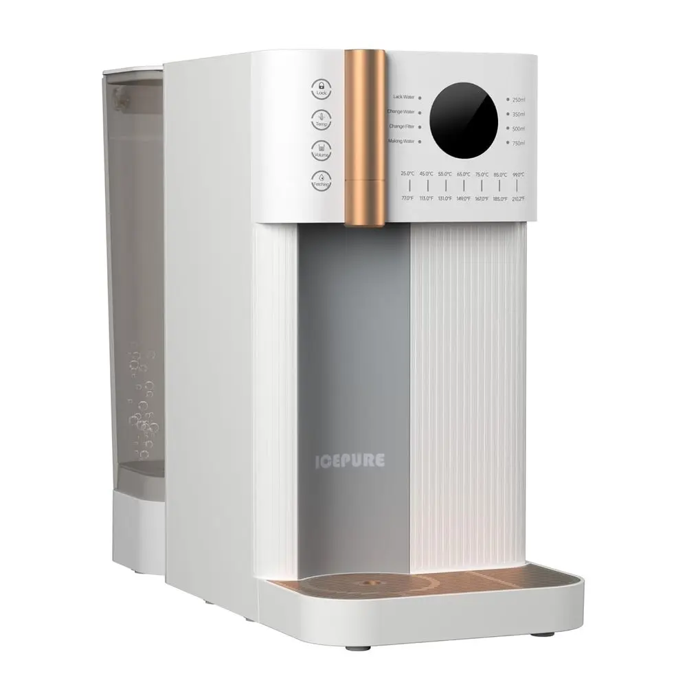 

Настольный фильтр для воды 4-в-1 с обратным осмосом, система очистки воды, бытовой диспенсер для воды с функциями горячей и холодной воды, охладитель для бутилированной воды