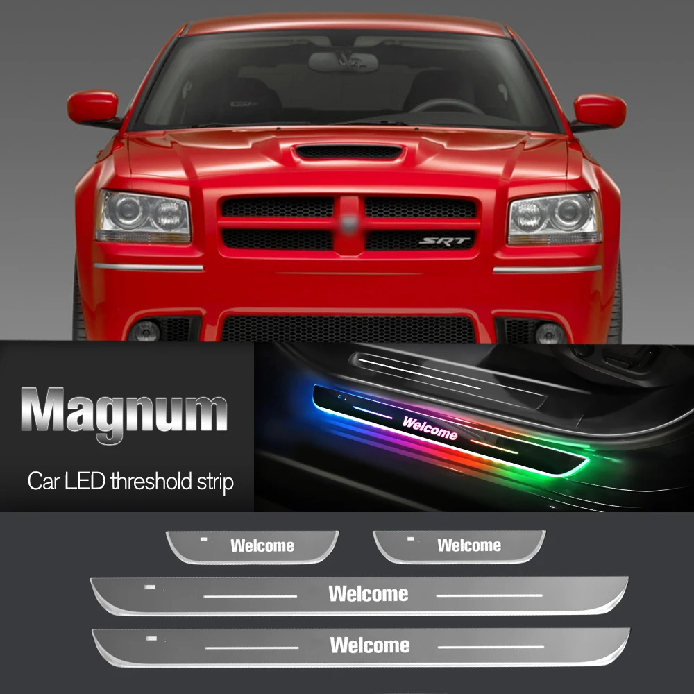 

Car Door Sill Light For Dodge Magnum 2004-2008 2005 2006 2007 Customized Logo LED Welcome Threshold Pedal Lamp Accessories