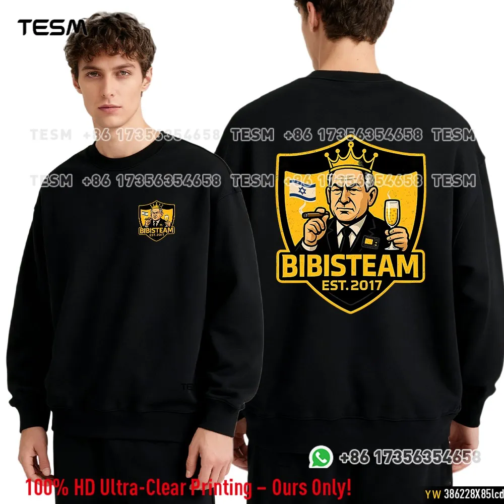 TESM Men Spring Round Neck Fleece Sweatshirt Solid Color Pullover Top Black Printed Long-Sleeved T-Shirt Couple Wear Sports Top