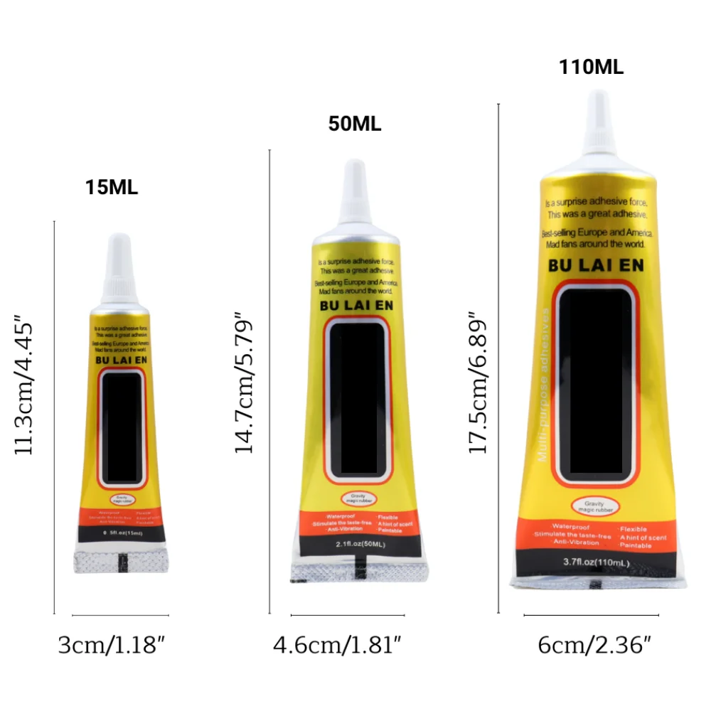 Bulaien Clear Contact Phone Repair Adhesive Acrylic Spot Drill DIY Jewelry Drill Special Glue 15ML 50ML 110ML