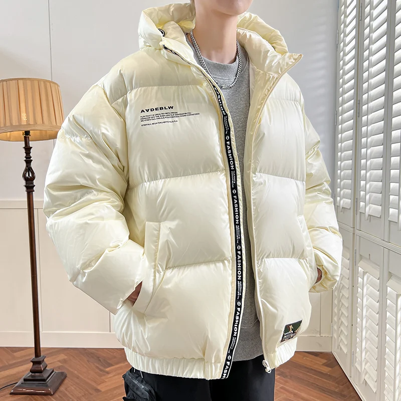 

Модная свободная мужская пуховая куртка для активного отдыха, бега, походов, повседневная, теплая зимняя стеганая куртка